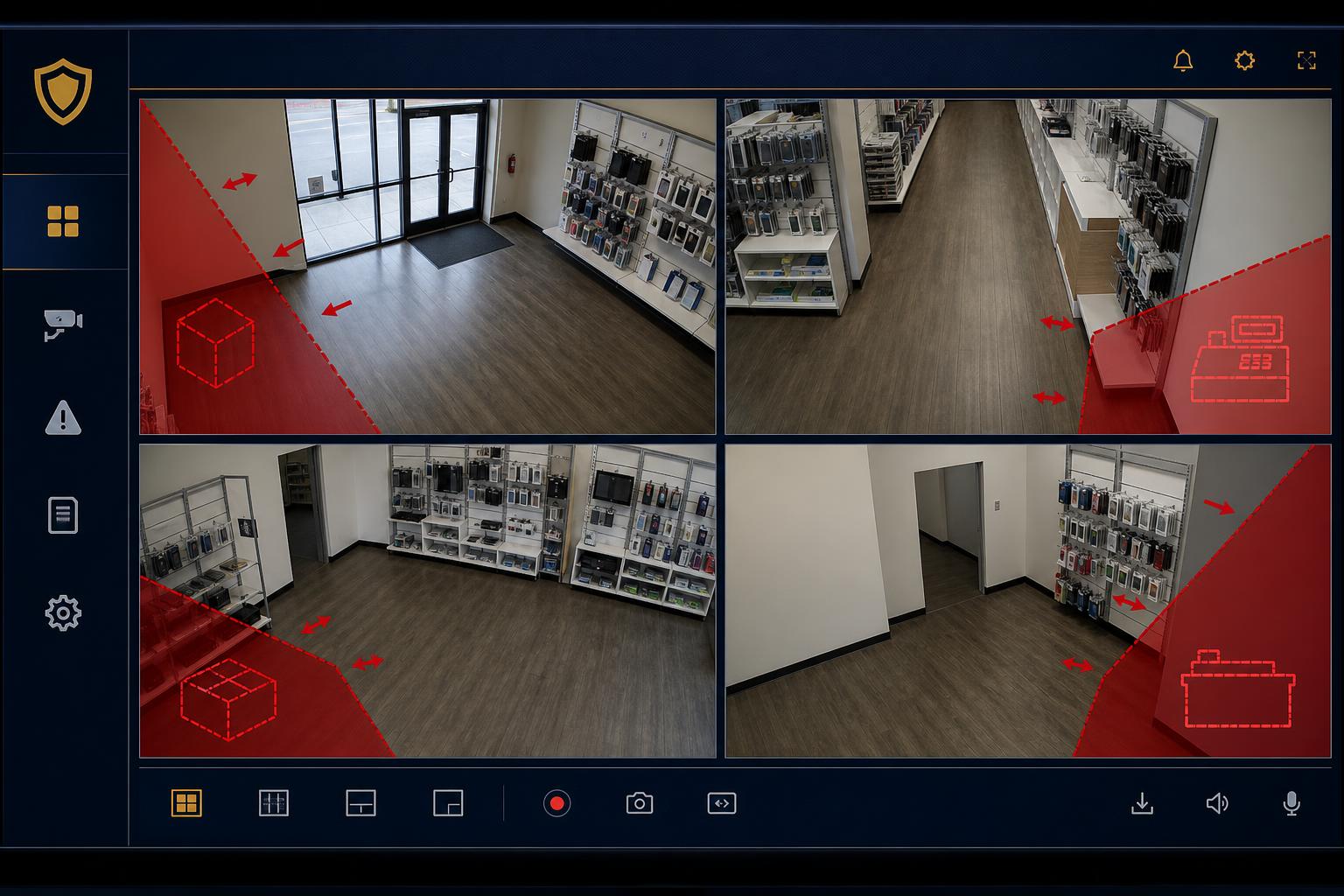 Package or register area not clearly covered