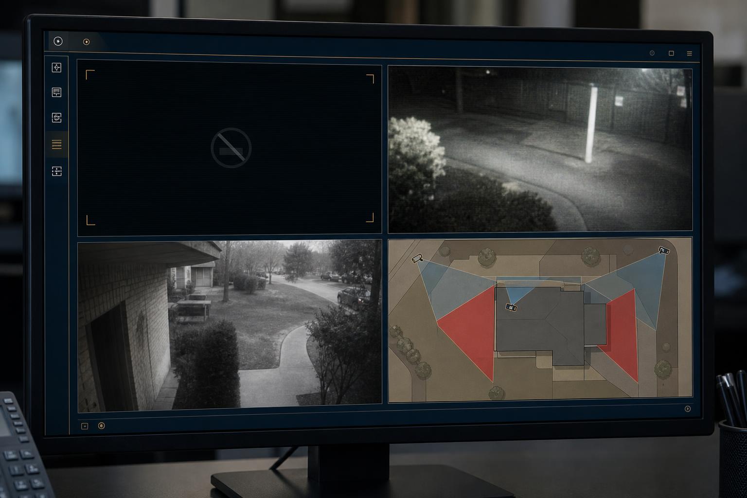Older camera system with uncovered zones